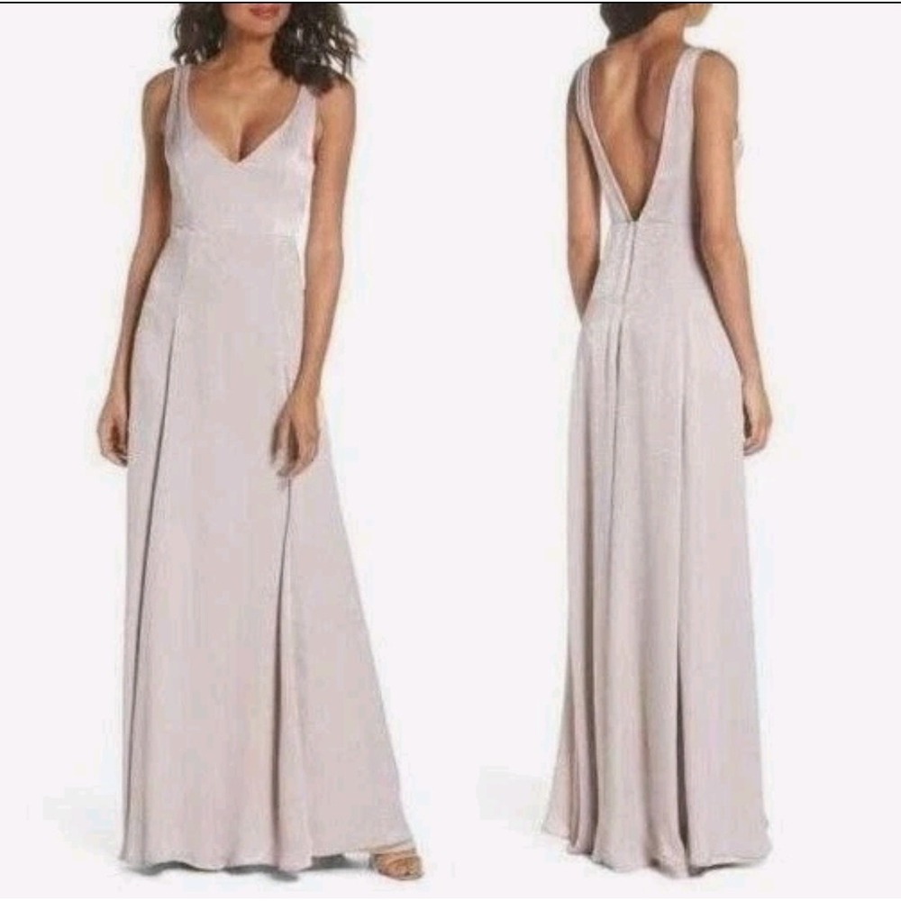 Show Me Your MuMu Jenn Maxi Dress Resort Size XXS Show Me The Ring Sheen Gown